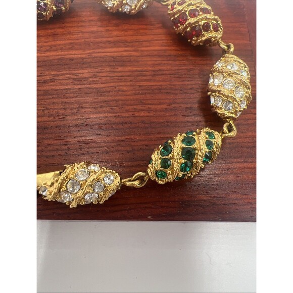 Vintage Camrose Kross Jacqueline Kennedy "The Royal Egg" Crystal Bracelet JBK - Picture 4 of 10